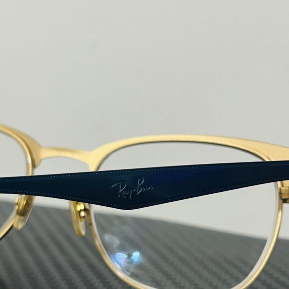 Ray Ban RX 6346-2872 Gold with Royal Blue Eyeglasses Frames Only Discontinued - Picture 8 of 13